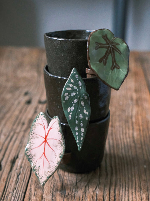 Handcrafted Tropical Plant Mug