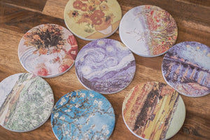 Coasters with a touch of oil paint