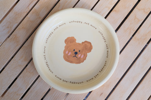 bear bear bear croissant plate