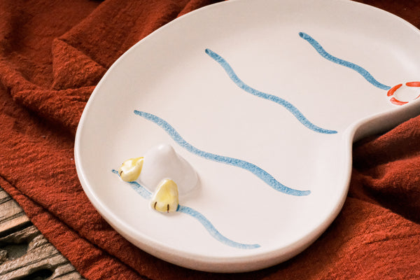 Dunking ducky handmade plate