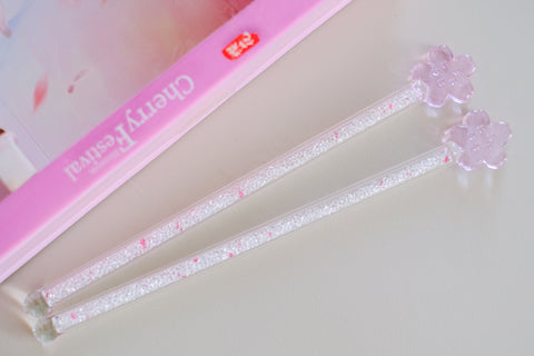 Soda-lime glass stir stick Cherry blossoms(180mm)