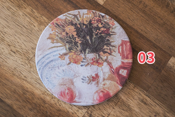 Ceramic Coasters with a touch of oil paint