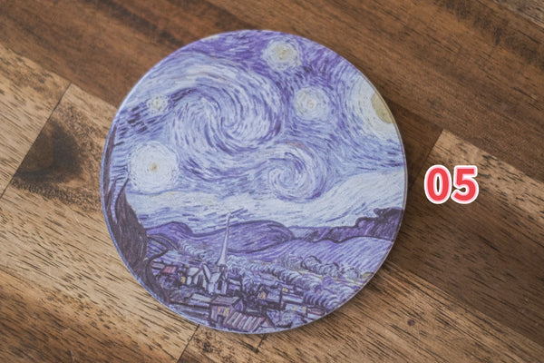 Ceramic Coasters with a touch of oil paint