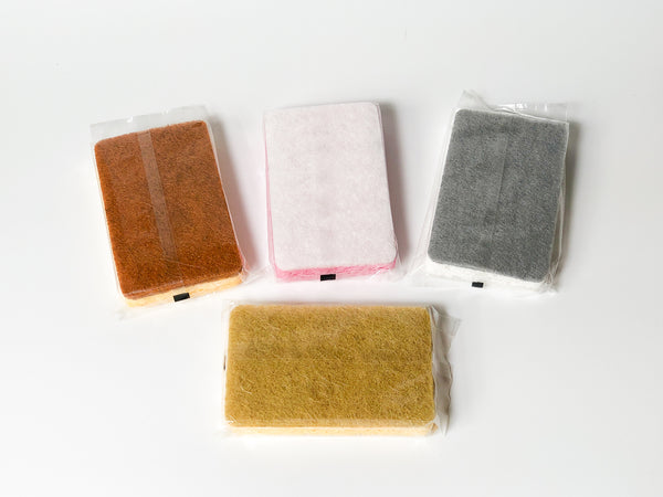 Natural fibre dish scrub <pack of 4>