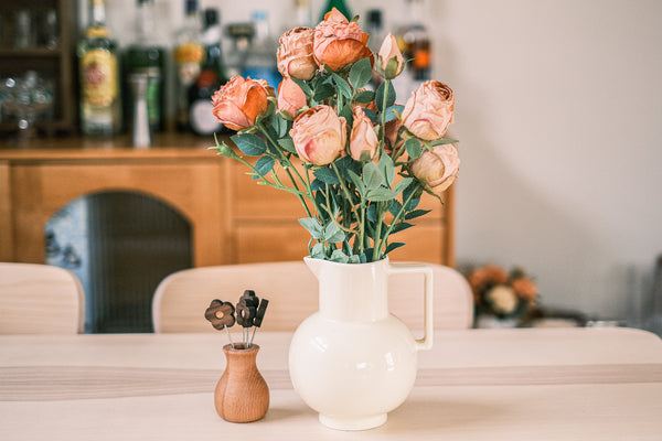 Simple porcelain jug in white