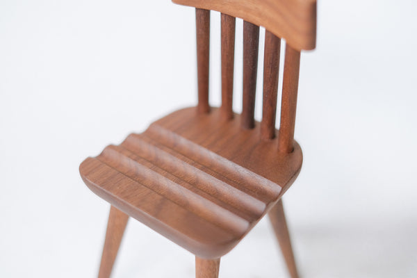 Dark walnut chair phone/tablet holder