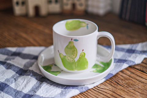 Pears mug & plate set