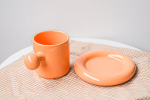 Egg mug brick red