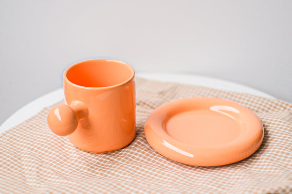 Egg mug brick red